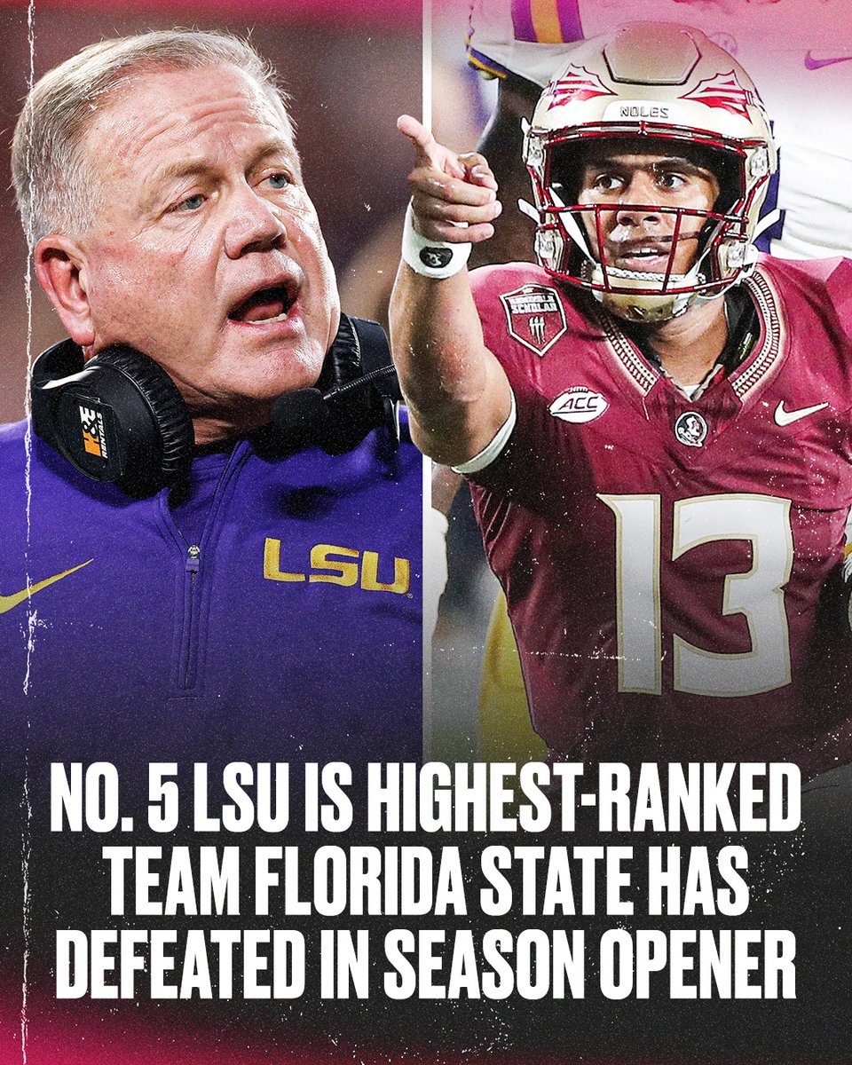 The previous highest-ranked AP Poll team Florida State beat was No. 9 Miami back in 2005 😳