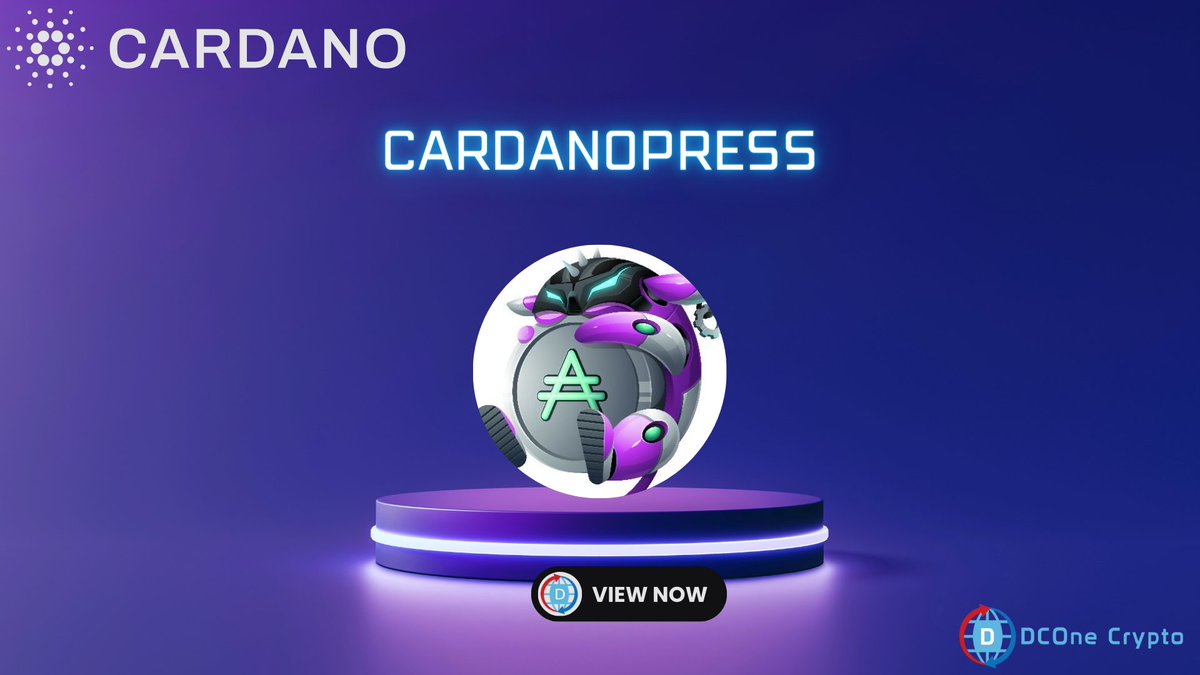 DCOneCrypto's tweet photo. ๐ We've list #CardanoPress the @DCOneCrypto
๐ CardanoPress, bridging the gap between WordPress and Cardano, bringing Web3 to Web2
๐ https://t.co/oCBqnOtvOl
Read more: @CardanoPress
#cardano #ada #dconecrypto #cardanopress #ecosystem https://t.co/mrqhDsWi0G
