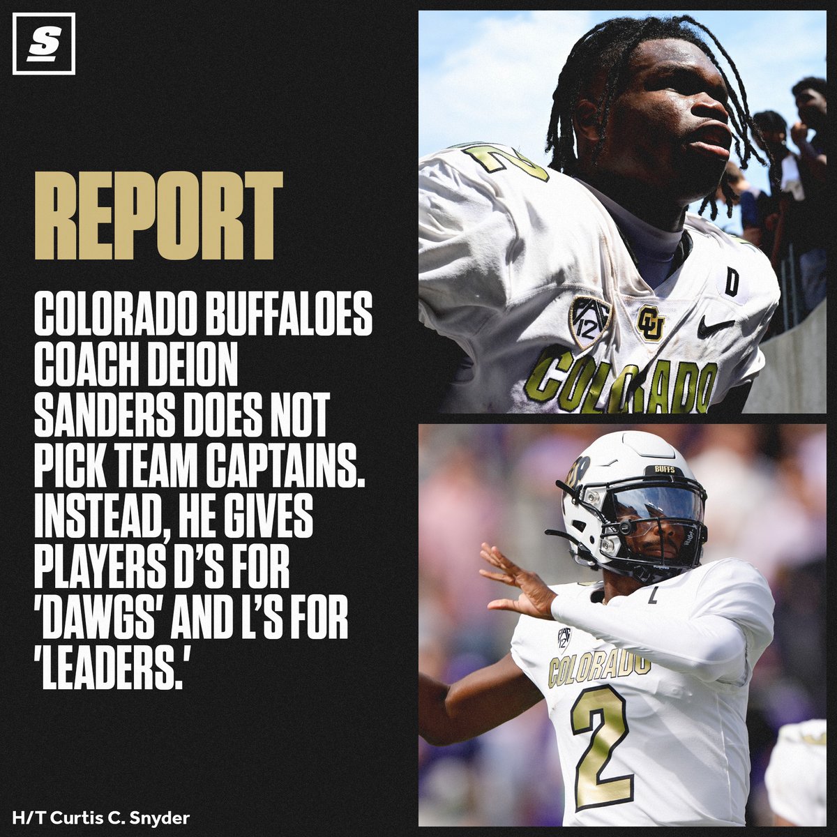 theScore's tweet photo. Coach Prime only picks Dawgs and Leaders. 😤🐶 https://t.co/ZLWATgmUPb