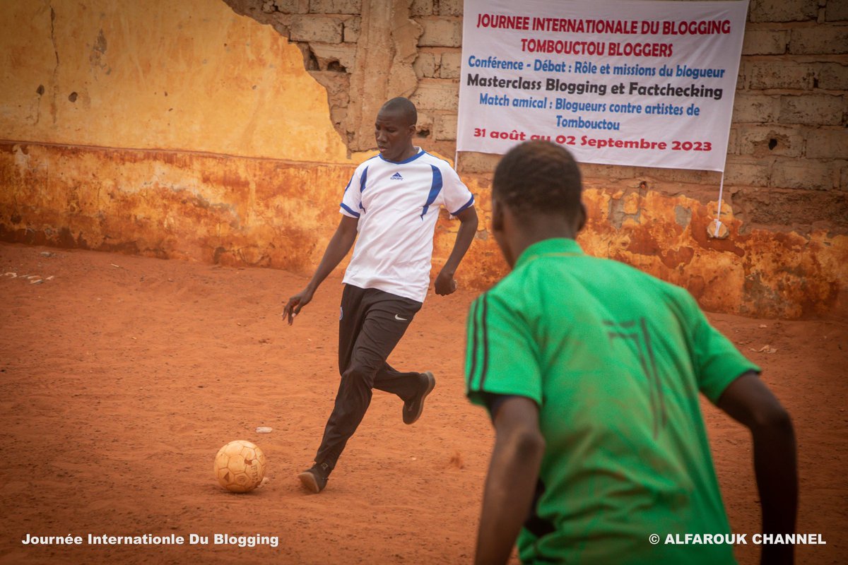 Fatittystar's tweet image. Les Bloggers de #Tombouctou ont joué ( et perdu 🤣, mais je ne jouais pas) contre les jeunes artistes le samedi 2 septembre 2023 tjrs ds s le cadre du #blogday2023