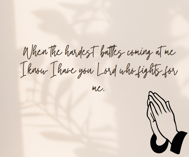 NorieKaaaaa's tweet photo. When the hardest battles coming at me. 
I know I have you Lord who fights for me. 🙏 https://t.co/GrNuX1wu5k