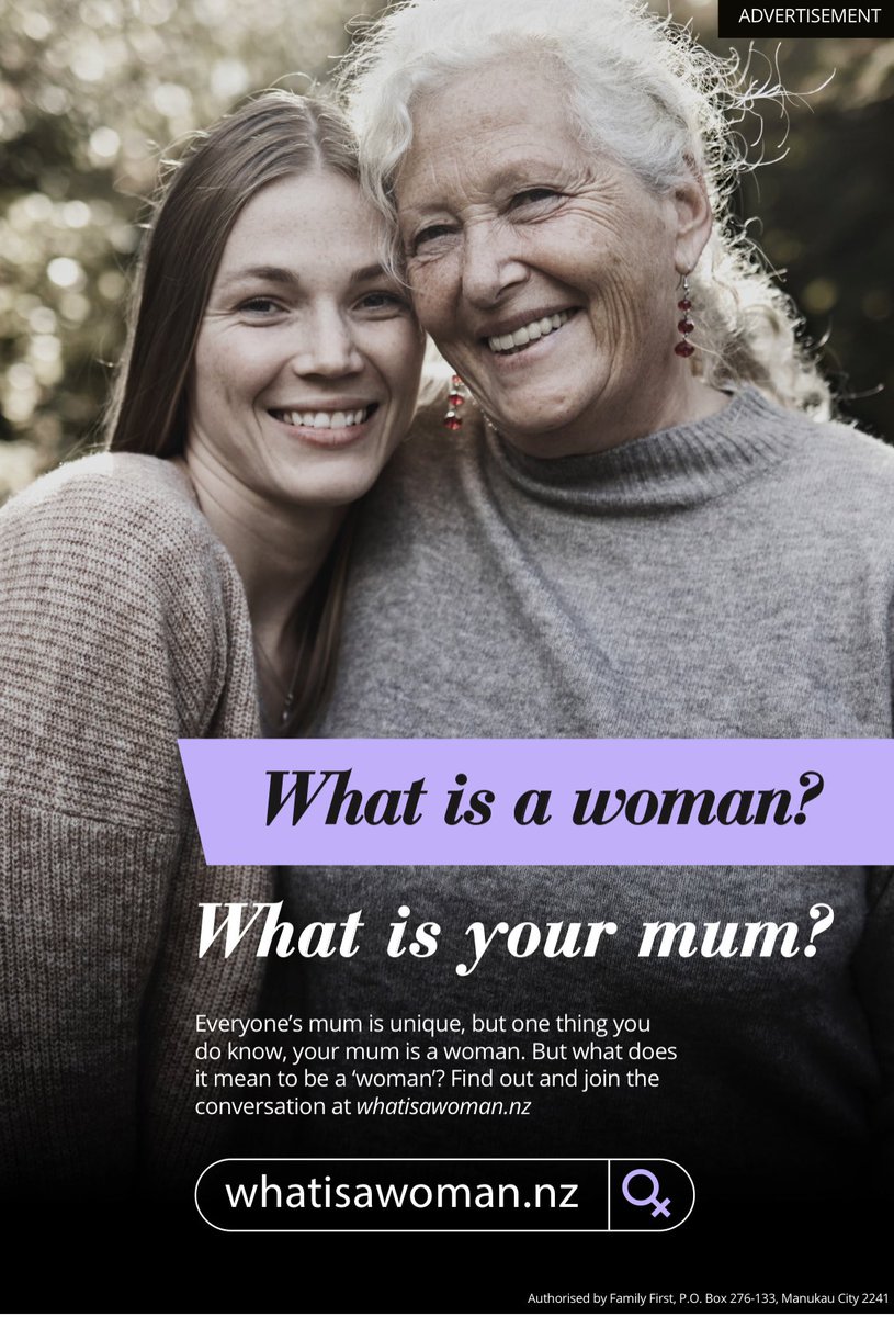 bobmccoskrienz's tweet photo. So the @nzherald will publish this attack ad on @chrisluxonmp but not our ad asking for a discussion on the definition of woman.

Says everything about the tragic state of our media. https://t.co/OX0cKJudd1