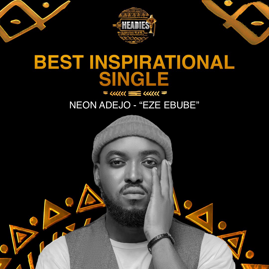 RankNGpr's tweet photo. 🎵🏆 Neon Adejo shines bright as 'Eze Ebube' wins 'Best Inspirational Single' at #Headies! 🙌🎶 #NeonAdejo #MusicExcellence https://t.co/mD3GLDW0hA