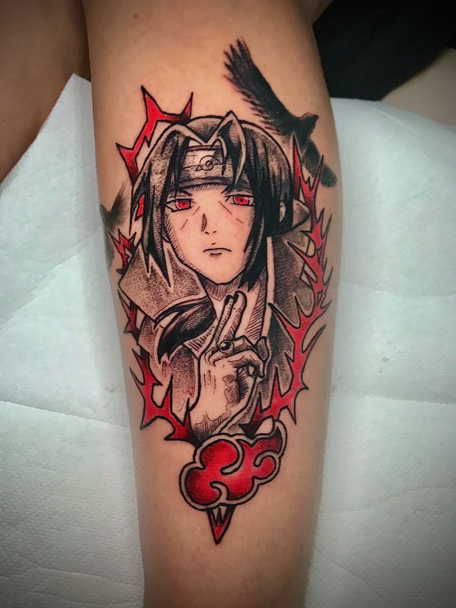 yostrawberry's tweet photo. Me tatué a itachi uchiha https://t.co/ptpRpjJJx8