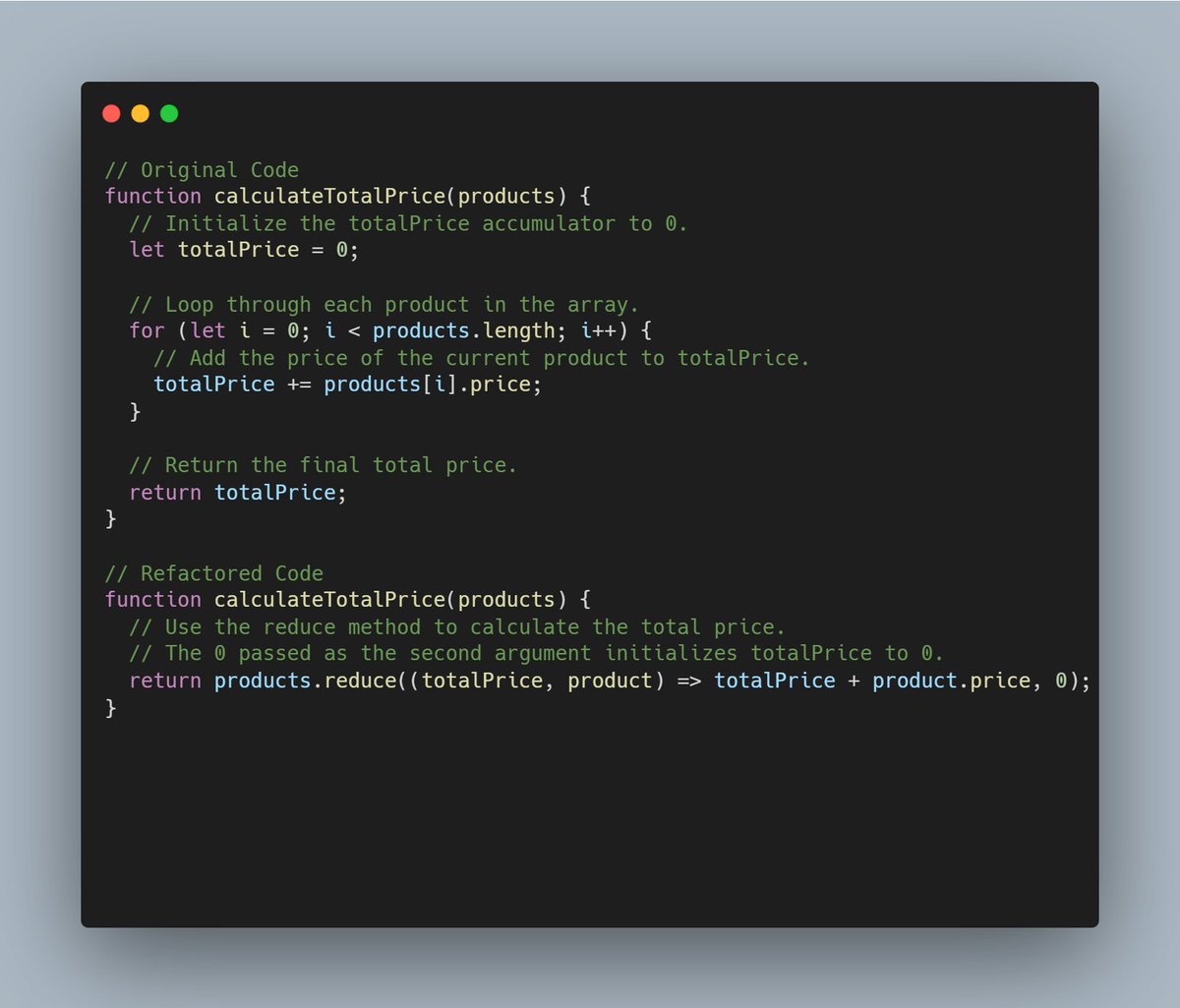 wastech_a's tweet image. 🚀 Refactoring Node.js code for simplicity and readability! 🧹
#NodeJS #CodeRefactor #JavaScriptTips