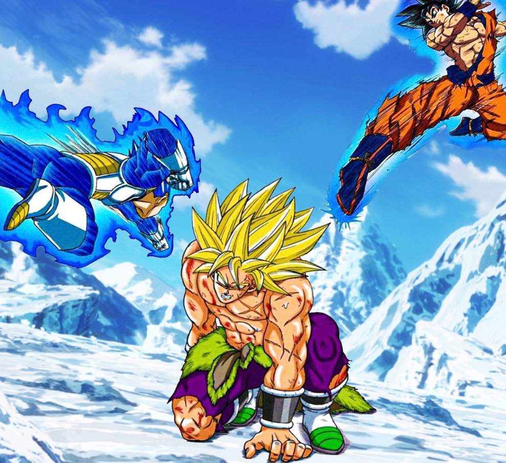 Dragon Ball Super Goku and Vegeta Super Sayajin blue