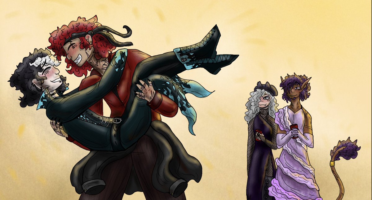 ScarlemagneDrac's tweet image. 💙BLUE RASPBERRY WEEK DAY ONE-MUSIC!💙

You know what involves music? Dancing! (My friend would have killed me if I didn’t include Ashe and Vyn in dresses)

#jrwi #blueraspberry #blueraspberryweek #justrollwithit #jrwipd #primedefenders #jrwiblueraspberry #dakotacole #williamwisp