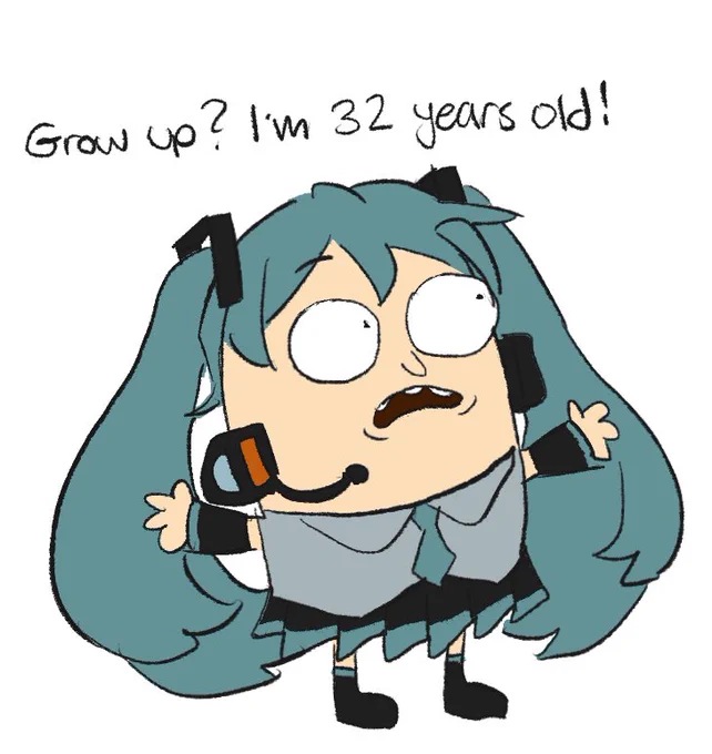 this was all i was able to draw for miku's birthday and now i don't wanna finish it 