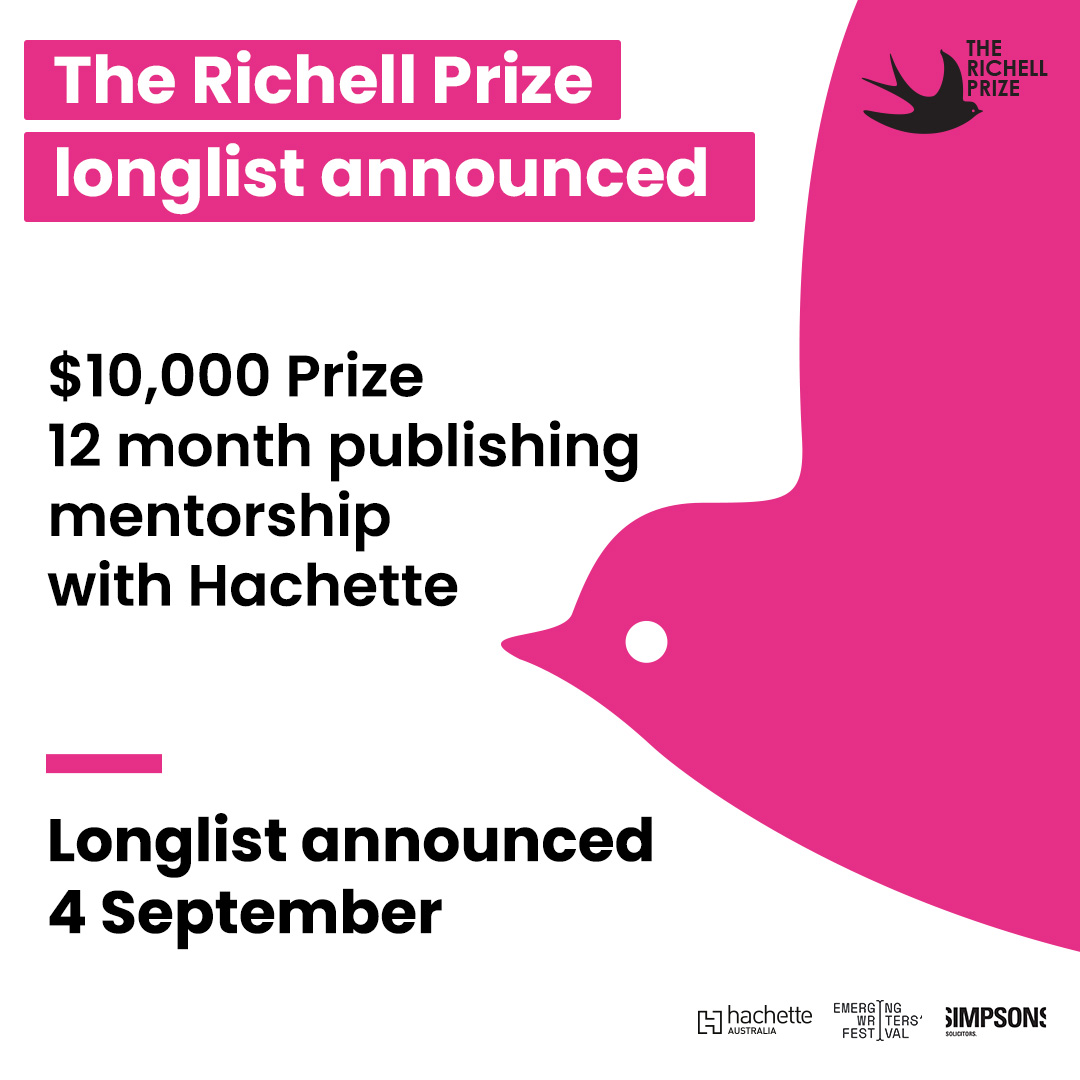 We are delighted to announce the longlist for the 2023 Richell Prize for Emerging Writers, in partnership with <a href="/EmergingWriters/">Emerging Writers' Festival</a>.

See the twenty longlisted writers here: bit.ly/3qZ7wBO