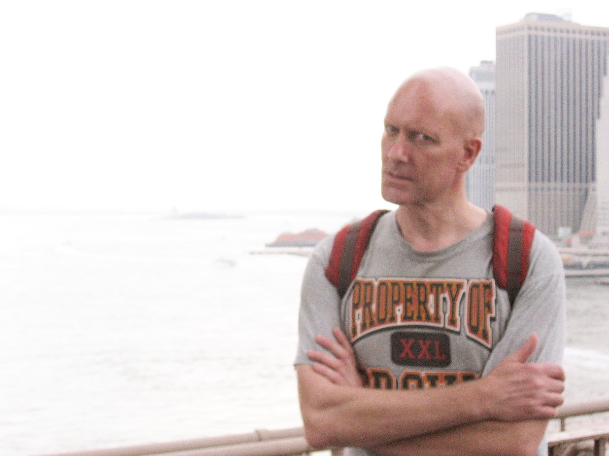 Congrats to myself for a sobriety milestone of 
3 years, 3 months and 3 days! 
Esch walking the Brooklyn Bridge, photo: Frederic Turiot
enesch-official.bandcamp.com
monamurenesch.bandcamp.com  
#industrialmusic #pigface #pig #ministry #slickidiot  #christophschneider #KMFDM #EBM #EDM