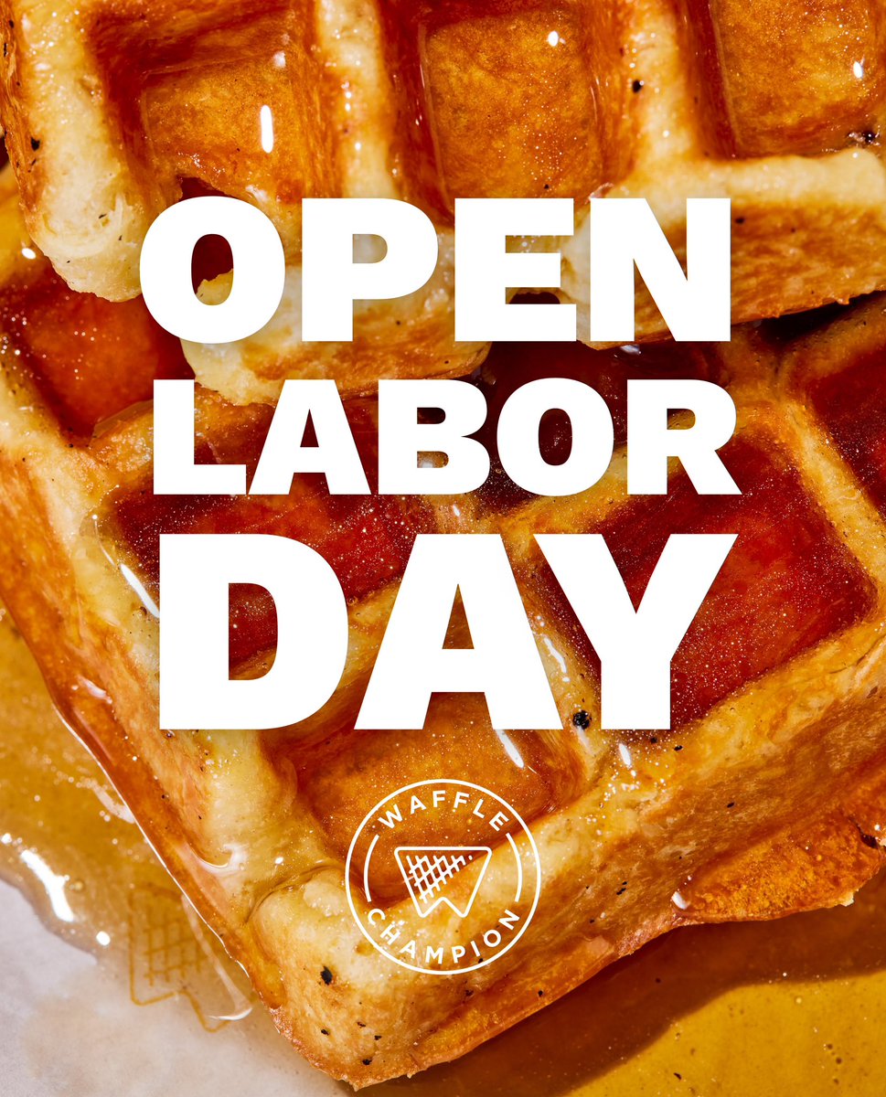When two days of Labor Day Weekend Brunchin’ just doesn’t cut it… we’re open for Labor Day tomorrow! 🧇🎉