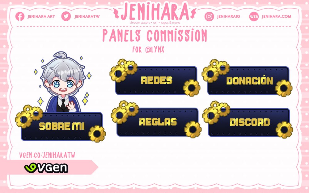 JeniharaTw's tweet photo. ⚙️Panel commission! 
~ You can write me privately or by vgen 🩷
~
#VGenComm #twitch #VTuberAssets https://t.co/vNXiqUST9b