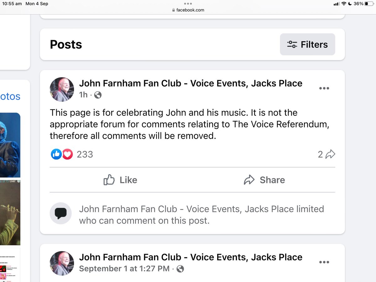 John’s fan site now closing all comments - and removing existing ones- relating to use of the song.