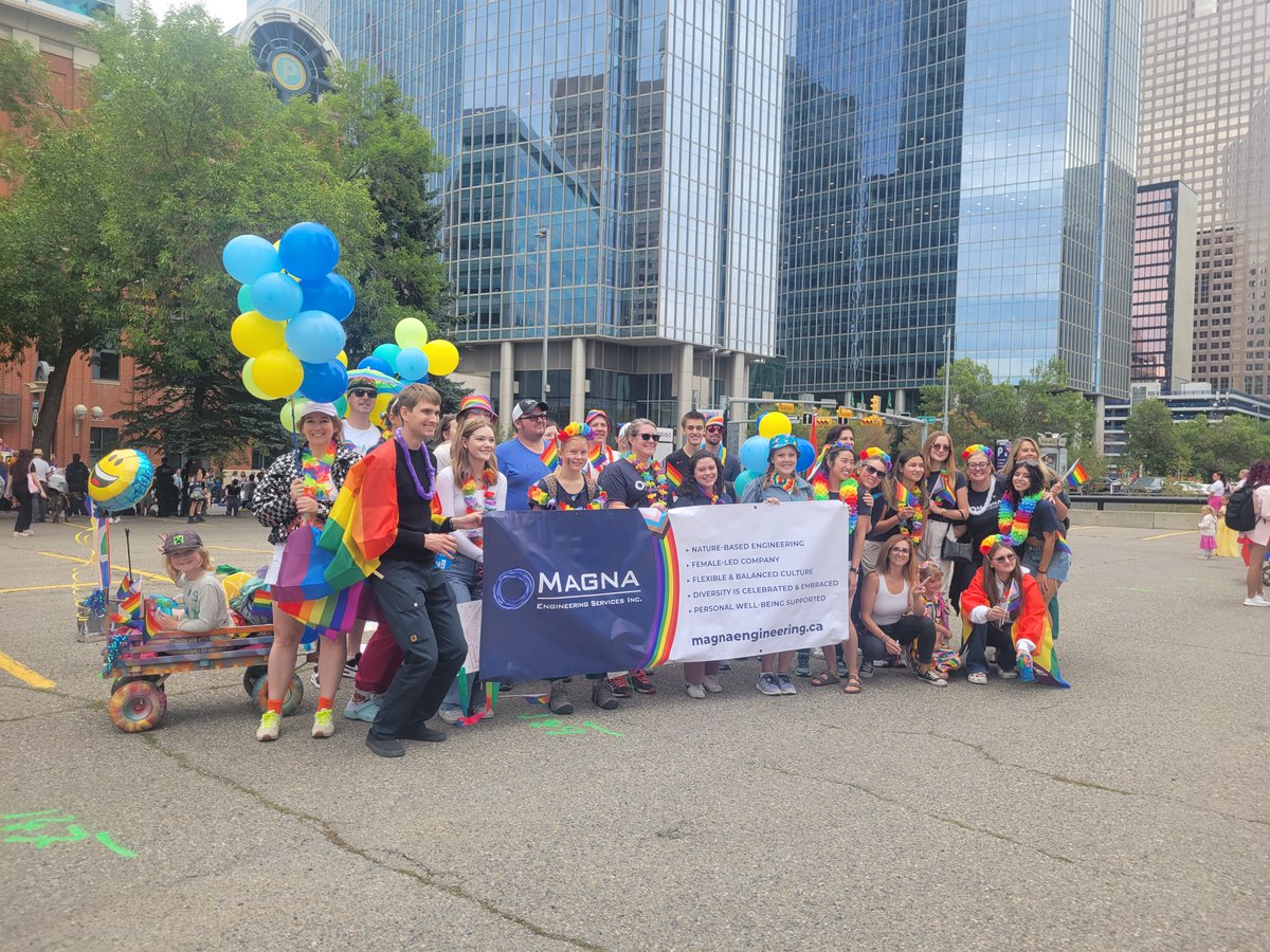 Magna_Eng's tweet photo. #HappyPride Calgary! We are so grateful to have walked in the Pride Parade today - thank you to the organizers, volunteers, and all the people who participated today! 🌈
#calgarypride #pride #prideyyc #yycpride #embracediversity #loveislove https://t.co/HKEtwo2q8Z