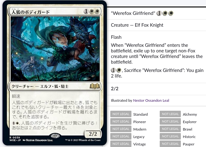 AlphaZeron's tweet photo. @FauvFox dang the deck would be even better if you opened werefox girlfriend https://t.co/bXpQyZ96b2