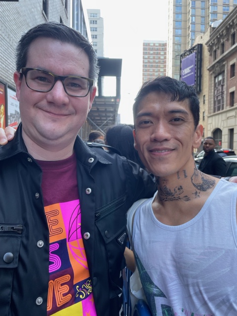 Today, I saw Here Lies Love #HereLiesLove, on Broadway #Broadway for the 2nd time in a week! The most amazing musical ever! It begins with a fabulous Actor/DJ Moses Villarama,<a href="/mosessv/">Moses Villarama</a>, who sets the upbeat tone, followed by a phenomenal cast!
#HereLiesLovebway, #musical,