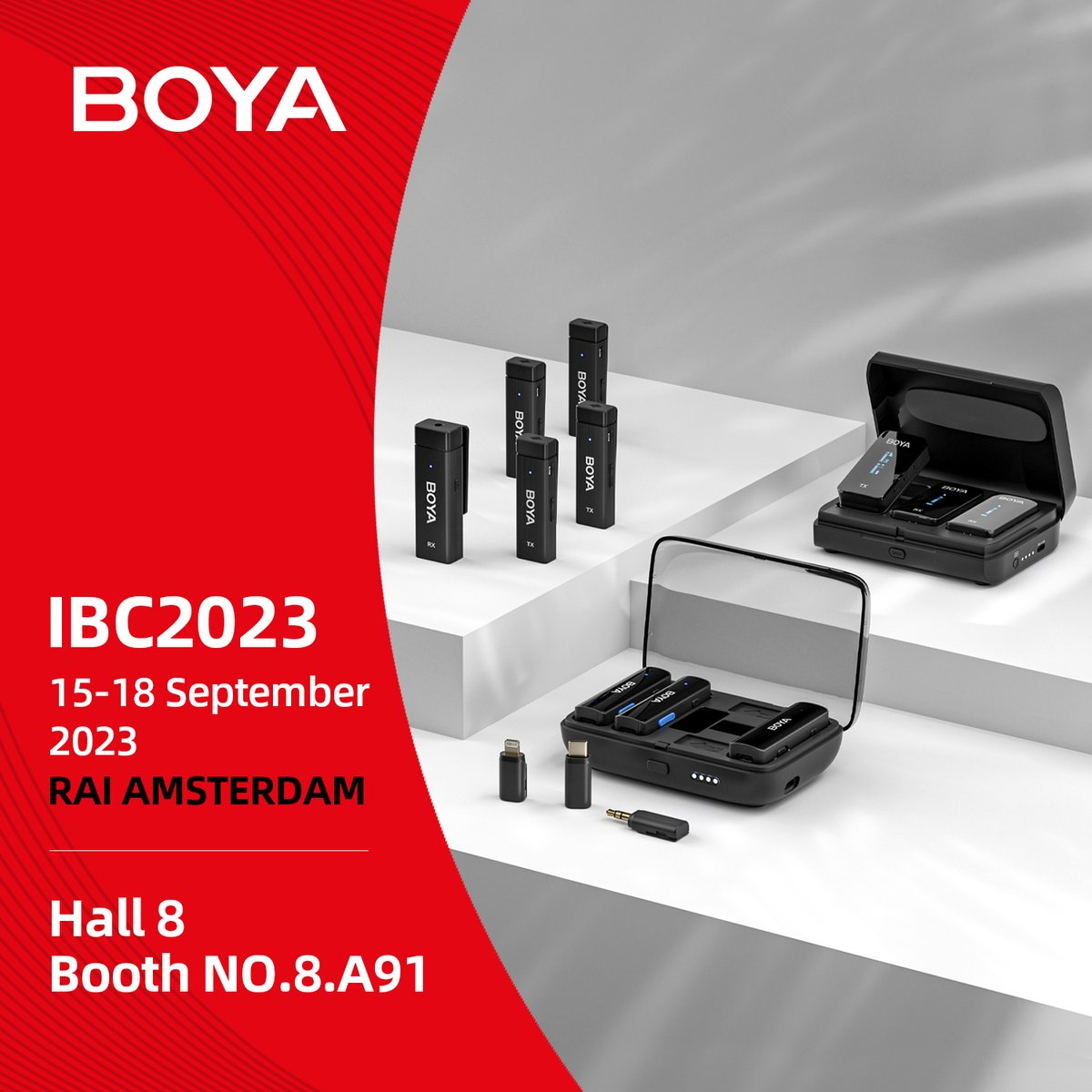 BOYAmic's tweet photo. ✨🌟BOYA is Heading to IBC Show 2023! ✨🌟

Get ready for a groundbreaking audio experience as BOYA takes center stage at the prestigious IBC Show in Amsterdam. 🎤🎥

#boya #boyaaudio #bestmic #contentcreation #exhibition #ibcshow https://t.co/Te1YwPg615