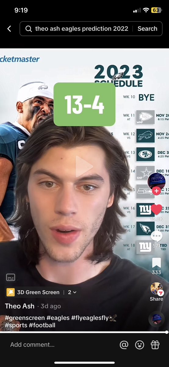 Sydca2's tweet photo. @DimianJoseph @TheoAshNFL Sorry sodium but he just knows ball https://t.co/v0Gn3S3cn9