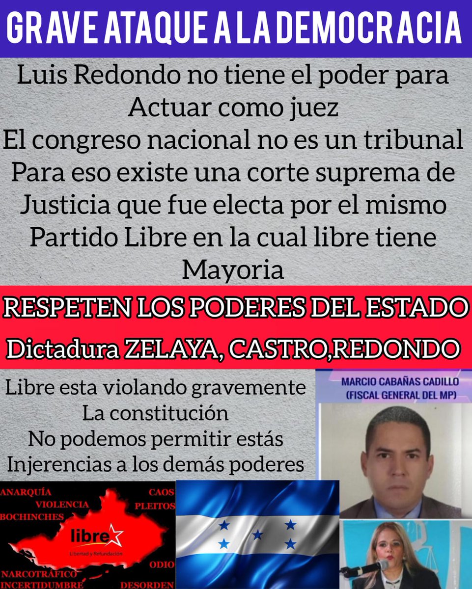 Carolinap280690's tweet photo. Como partido estamos en contra de todos los actos de corrupción que #LuisRedondo está haciendo en el congreso nacional. #SeVaLibre #LibreFuera @PLHonduras @Congreso_HND https://t.co/95jai0lWpe