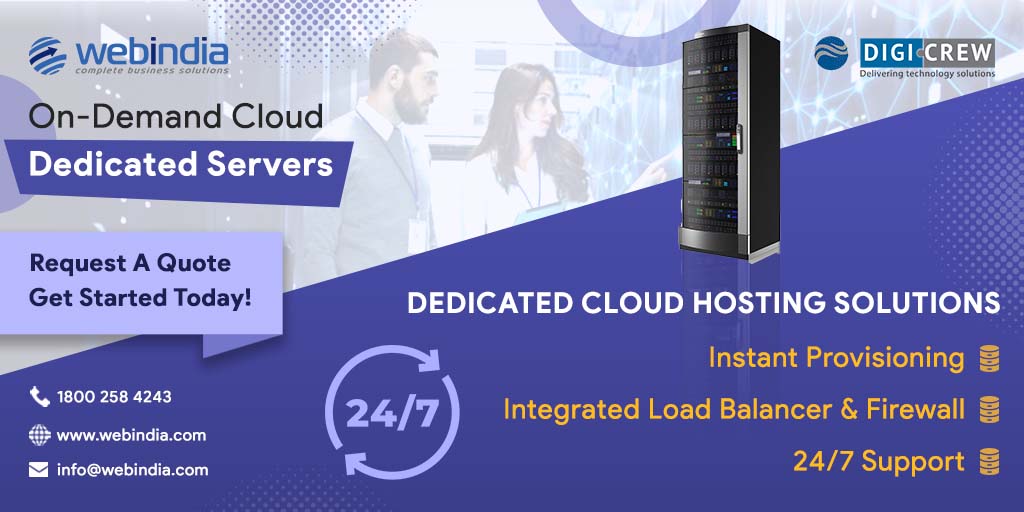 webindiaservice's tweet image. Combine the Power and Resources of a Traditional Dedicated Server with the instant provisioning and flexibility of a Cloud platform.
#dedicatedcloud #dedicatedcloudhosting #dedicatedcloudservers #CloudHosting #cloudhostingsolution #webindia #digicrew