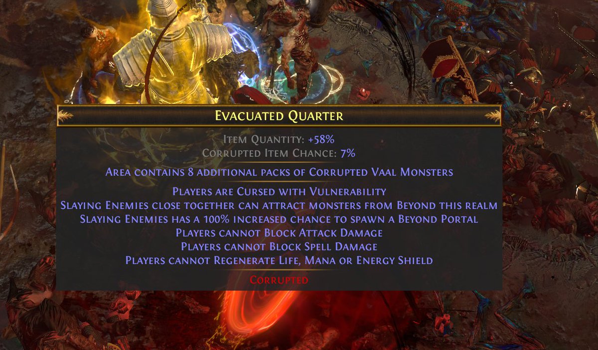 Bearlauncher's tweet photo. "Why don't you go in Vaal portals?" https://t.co/yFCoXi86TS