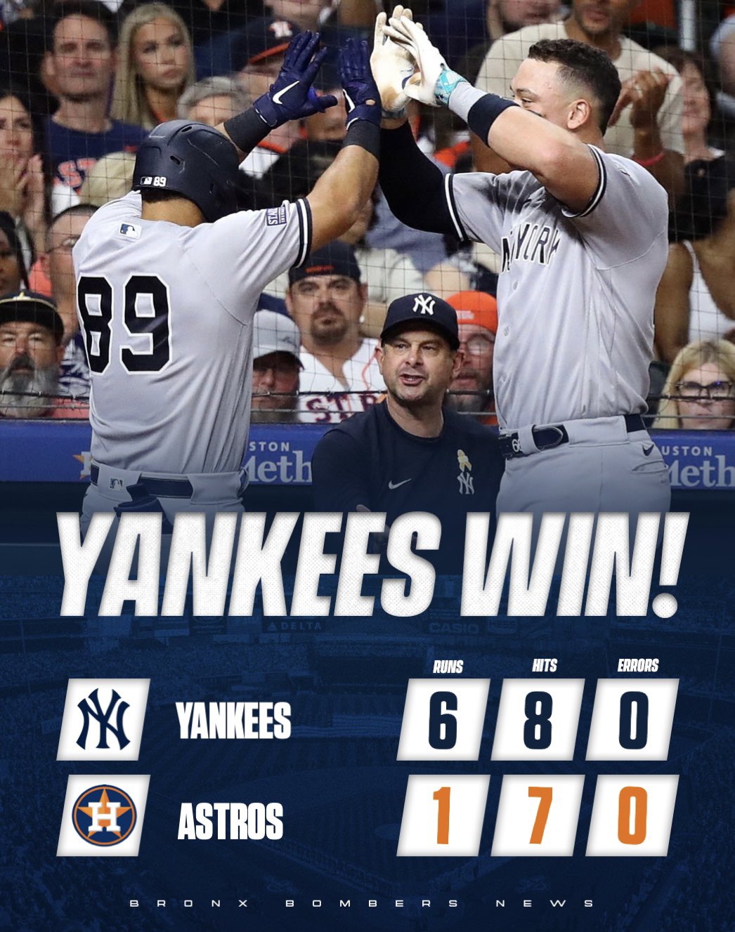 Bronx Bombers News on X: The #Yankees (68-69) complete the sweep of the # Astros for the first time since 2013 and have won eight of their last 12  games.  / X