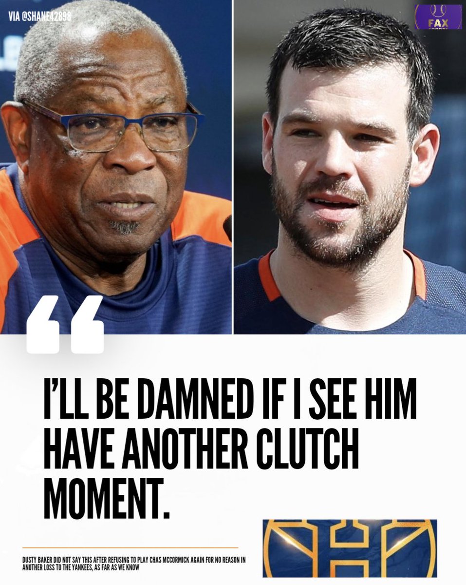 Dusty Baker on why he didn't play Chas McCormick again