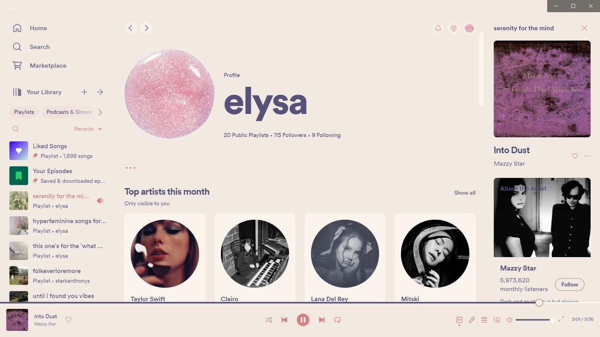 elythuhh's tweet photo. pink spotify ☆彡 https://t.co/Lz5LYcpd28