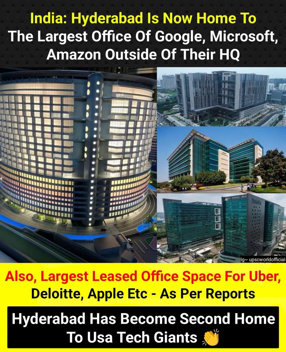 Bhaskarm14N's tweet photo. #Hyderabad has become Second Home To #USA Tech Gaints👏🖤✨
@TSwithKCR @KTRBRS @BRSHarish
@SabithaINC all credits goes to #Telanganamovement 🎊💫 https://t.co/85NqxaTMXf