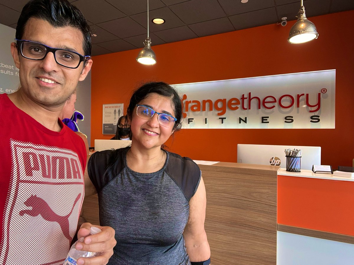 Heart doctors for heart health. Attending and fellow working out at @orangetheory @SIUcardsfellows @siusom @ChooseMemorial #fitness