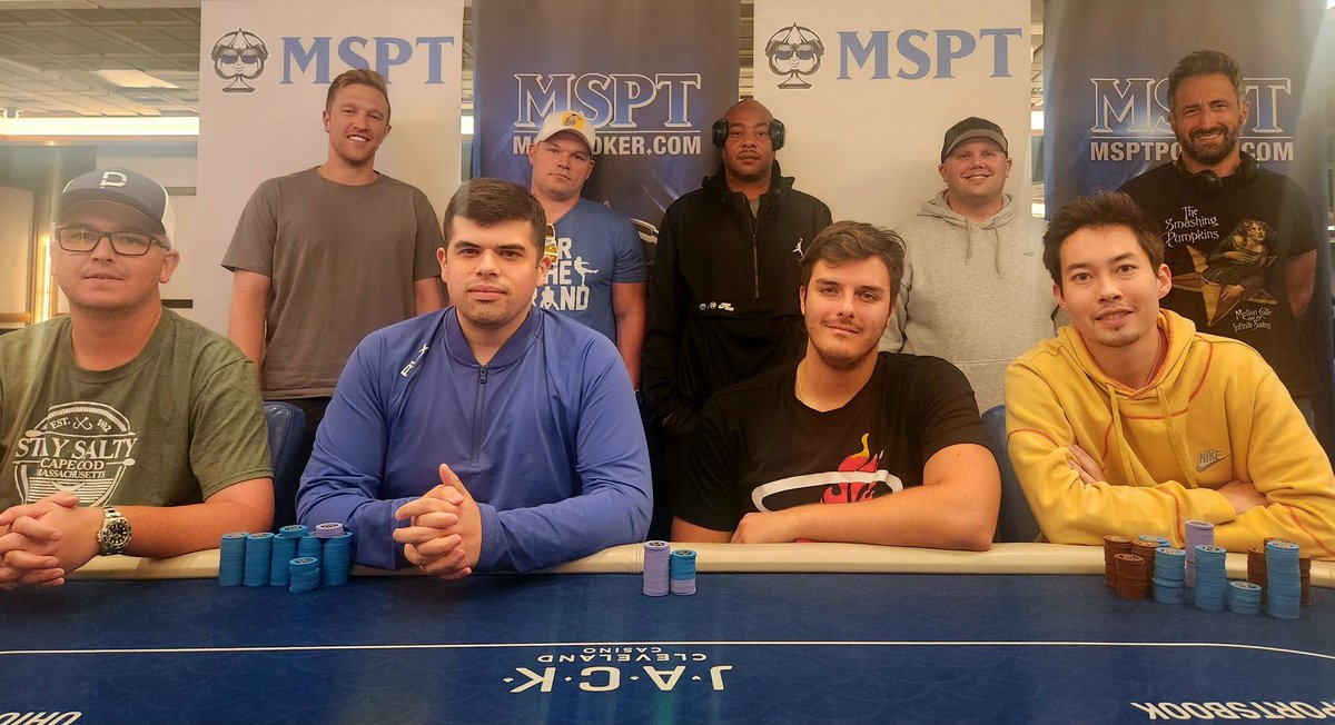 After starting our $1,110 Main Event <a href="/JACKClePoker/">JACK Cleveland Poker</a> with a star studded 960 player field, we are now down to The Final Table of 9 

Everyone remaining has $16,734 🔐 up with our newest Champion taking home the🏆and $176,681 💸