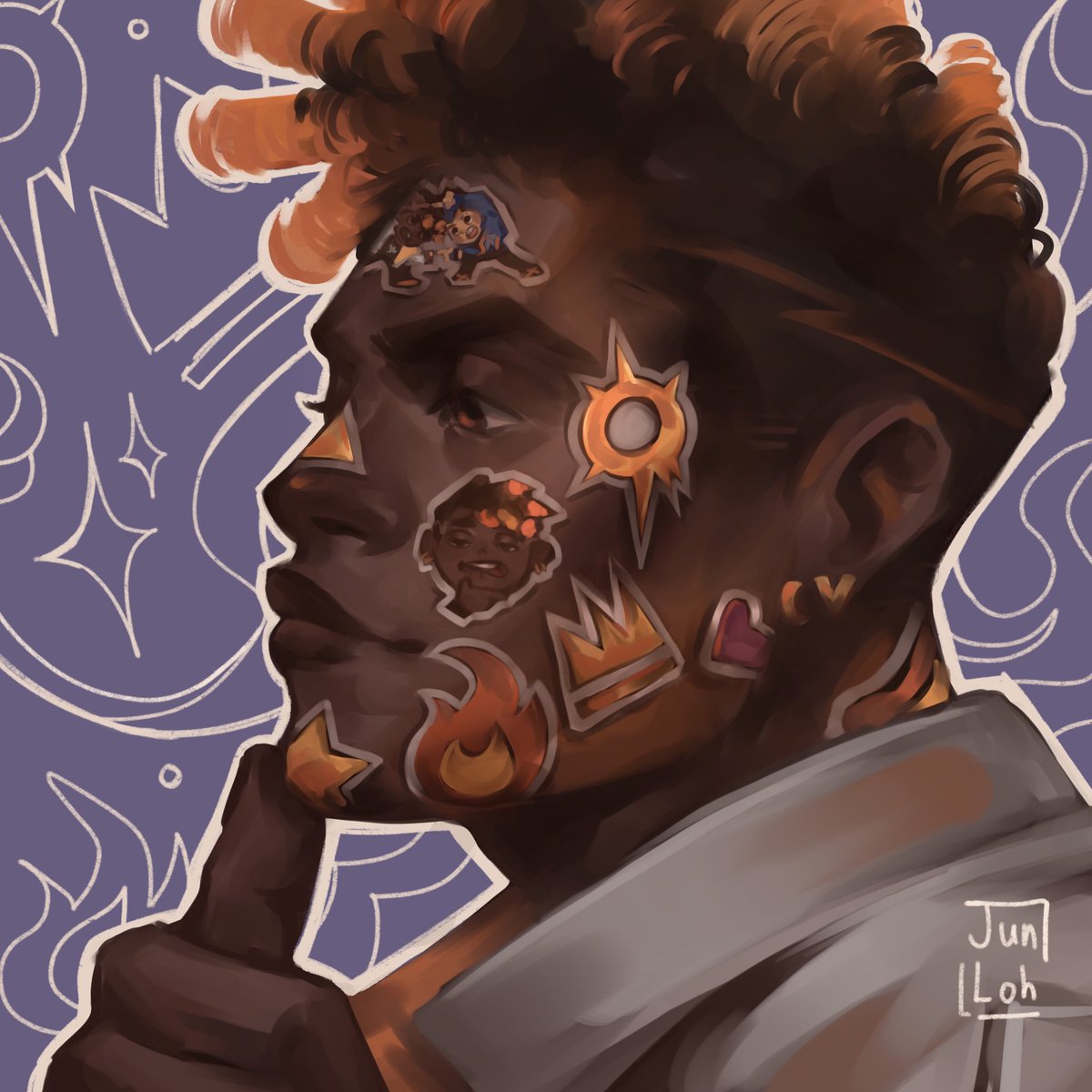 [ valorant sticker series 2/22 ]

Phoenix, hes feelin' himself !! killjoy is printing all these stickers out and having bets on who can get more stickers on each other 🤭