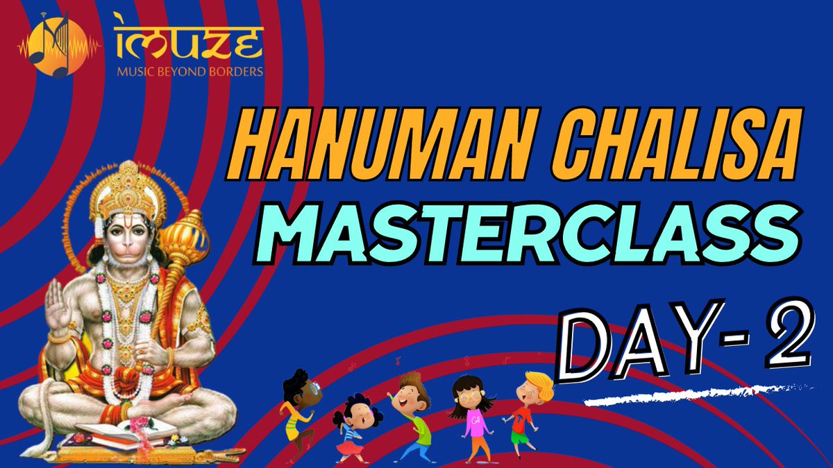 iMuzers's tweet photo. https://t.co/ho6MvnDtUW
Watch Day 2 of the Hanuman Chalisa masterclass series here.
Stay tuned for the upcoming videos. 
#hanumanchalisa #day2 #masterclass #kids #imuze #imuzers https://t.co/4GreyRyrm6
