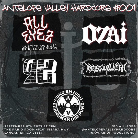 Friday! <a href="/AllEyezHC/">All Eyez HC</a> EP release show

🔨⚖️🗡️