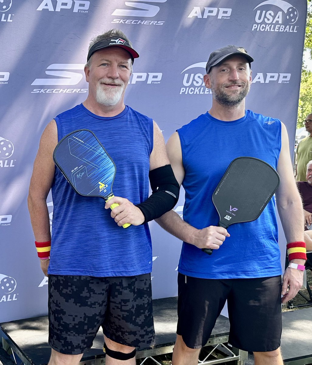 Jim Murphy and I took 4th place in a very talented field at the National APP Pickleball Chicago Open.  950 players from around the world participated.  Thank you, Dana Oddo, for your support!!!
@officialapptour 
<a href="/joolapickleball/">Joola Pickleball</a> 
@grayslake_north 
#d127getsreal