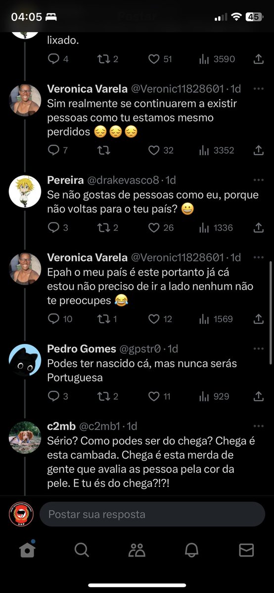 GARA_Nacional's tweet photo. A piada faz-se sozinho mas teve pouca duração. Mal pretendeu que o Chega era anti-racista, vierem os seus eleitores todos relembrar o que é realmente o @PartidoCHEGA : um partido profundamente xenofobo.
#chega #vergonha #ilegais https://t.co/L7yI5a5TtF