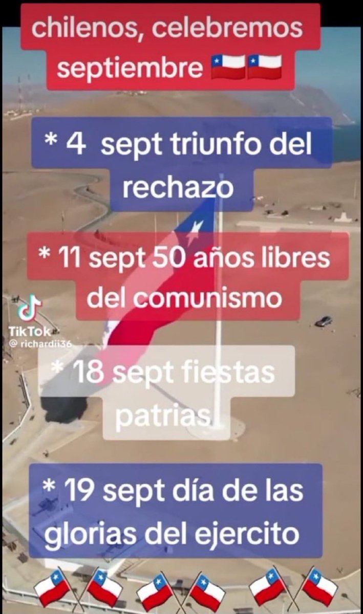 tatty1977's tweet image. Ya podemos empezar a celebrar‼️ Grande mi Chile querido 🇨🇱🇨🇱🇨🇱🇨🇱🇨🇱🇨🇱🇨🇱
#1Año #RechazoSalvóChile 
#4S #4Septiembre #ChileLibre #50AnosDeLibertad