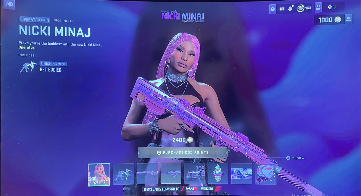 When I think of pulling out an assault rifle (or over-powered quick-scope sniper), and going to war, my dumb ass brain immediately thinks… I wish I could look like Nicki Minaj!
#callofduty #ModernWarfare2 #FortniteWannabe