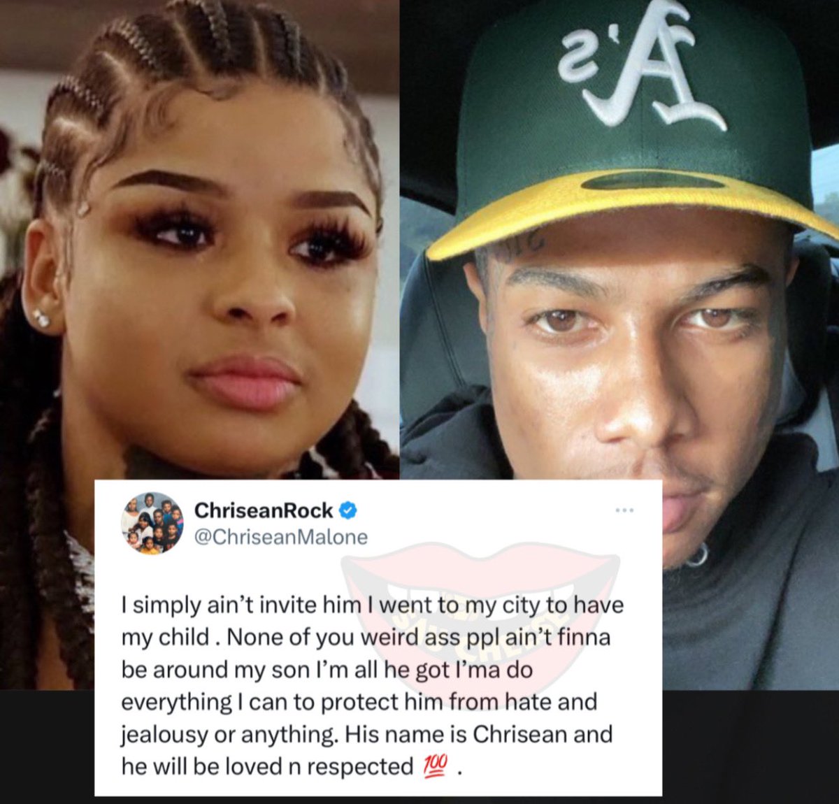 ChriseanRock says she did not invite Blueface to the hospital to witness their son's birth