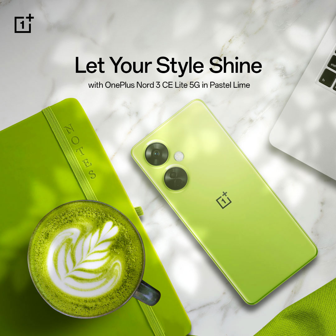 Your matcha’s perfect companion is none other than the #OnePlusNordCE3Lite 5G in Pastel Lime 🍵📱 Discover the perfect blend of aesthetic & functionality in every sip & tap! ✨

Visit our kiosks or partner stores to get the OnePlus Nord CE 3 Lite 5G: linktr.ee/oneplus_phl