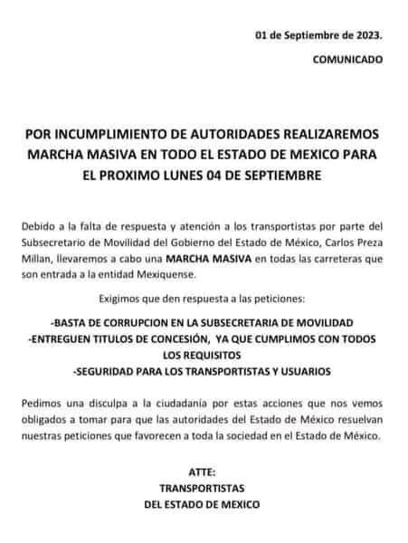 Cokecab's tweet photo. @inakimanero 
Buenas noches, que se sabe del bloqueo de carreteras mañana en CDMX y Estado de México? https://t.co/KUdkU7zXn0