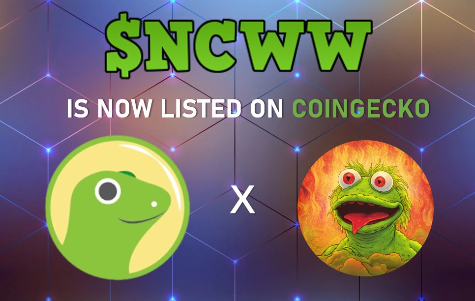 🔥🔥Great Achievement🔥🔥
$NCWW is now listed on <a href="/coingecko/">CoinGecko</a>!
NCWW is now the first project on <a href="/ArbDogeAI/">.</a> Launchpad that has been listed on CG, and our journey has just begun🚀🚀🚀

Buy $NCWW on uniswap v3:
bit.ly/TradeNCWW

#NCWW #Aidoge #coingecko #NewListing #1000xgem