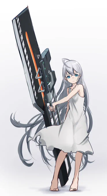 #イラスト #illustrationどう見積もっても武器がデカすぎる女の子集 