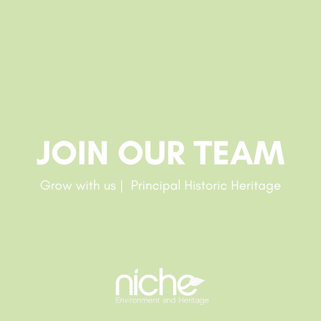 WE ARE HIRING! #niche
Niche seeks a Principal Consultant to join our successful and growing heritage team. Location is open to any Niche NSW office or working from home in NSW. 👩🏻‍💻

Current vacancies - niche-eh.com/careers/ 
#careers #heritage #heritagecareers #NSW #archaeology