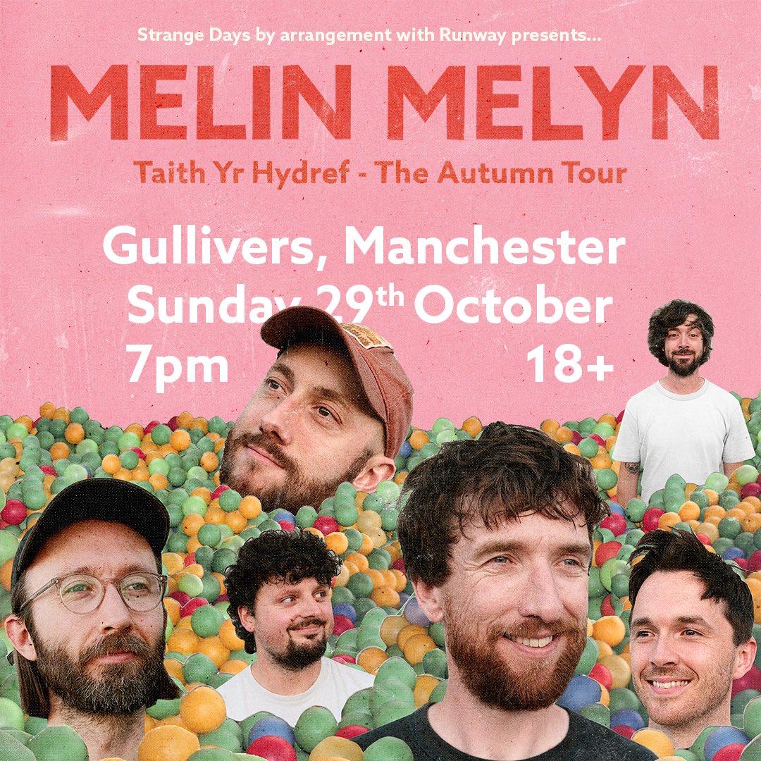 NEW SHOW: critically acclaimed Welsh six-piece @melin_melynband live at @Gulliversmcr Sun 29th Oct. 🎫 on sale Friday via @dicefm “explosive and exhilarating” - @diymagazine