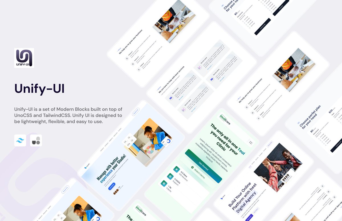 johnkat_Mj's tweet image. Hey everyone 👋
I am excited to introduce UnifyUI, a comprehensive collection of resources designed for UnoCSS and TailwindCss. 
#tailwindcss #unocss