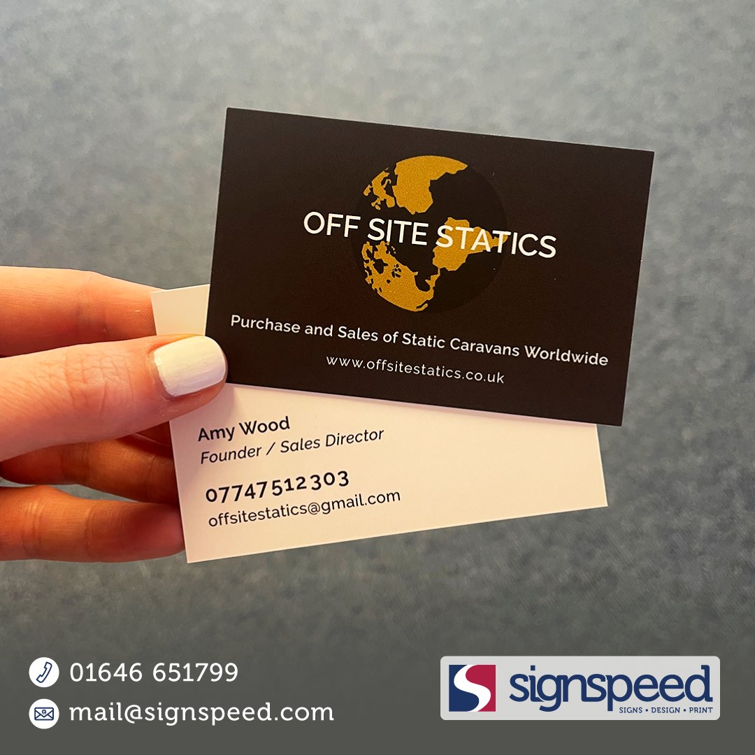 OFF SITE STATICS 🌎 400gsm silk business cards with a matt overlaminate, for a classy card that says what you do 🤝 #businesscards #businesscardprinting #businessstationery #designandprint #shoplocal #supportlocal #printpembrokeshire
