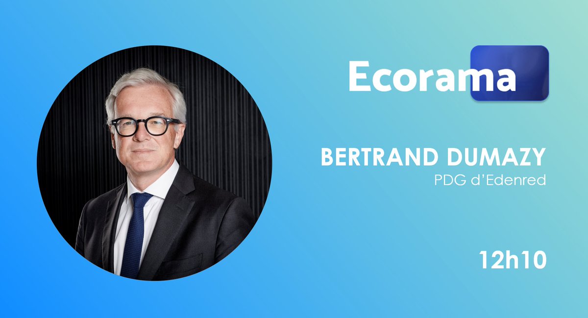 Edenred Group (@edenred) on Twitter photo 🎙 Bertrand Dumazy, Président-directeur général d'<a href="/Edenred/">Edenred Group</a>, sera l’invité de David Jacquot dans l’émission #Ecorama ce lundi.
Rendez-vous à 12h10 sur <a href="/Boursorama/">Boursorama</a> ! 🎙 Bertrand Dumazy, Président-directeur général d'<a href="/Edenred/">Edenred Group</a>, sera l’invité de David Jacquot dans l’émission #Ecorama ce lundi.
Rendez-vous à 12h10 sur <a href="/Boursorama/">Boursorama</a> !