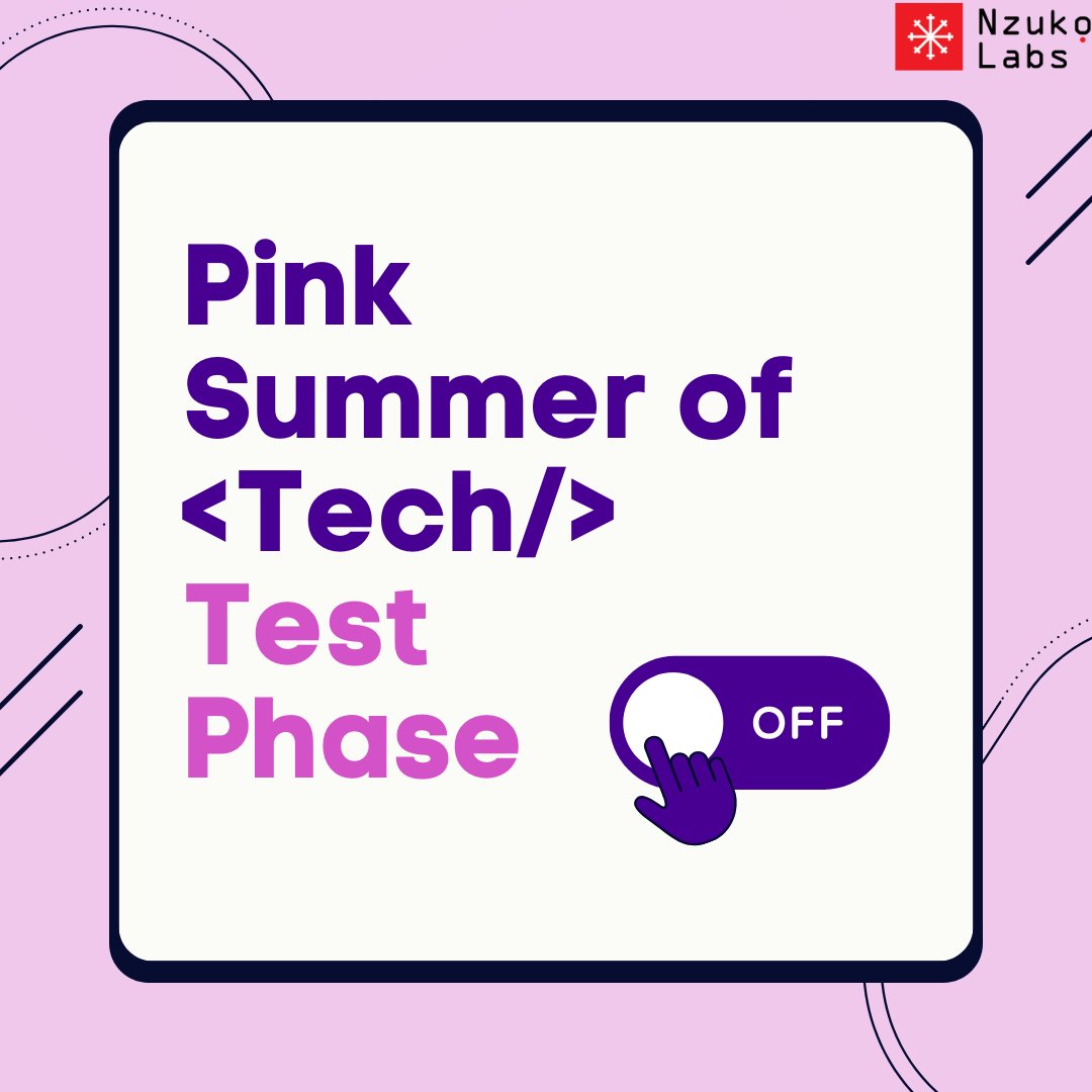 NzukoL's tweet photo. Guess what phase we're off toπ€?!
π
#PinkSummerOfTech https://t.co/qT4ydZnxaS