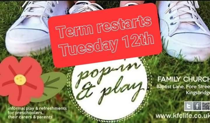 KB_FamilyChurch's tweet photo. A reminder that Pop-in doesn't restart tomorrow but next Tuesday...
#Kingsbridge #Salcombe #SouthHams #SouthDevon #Devon #Family #Church #PopIn #Jesus https://t.co/udwuFvy7lH